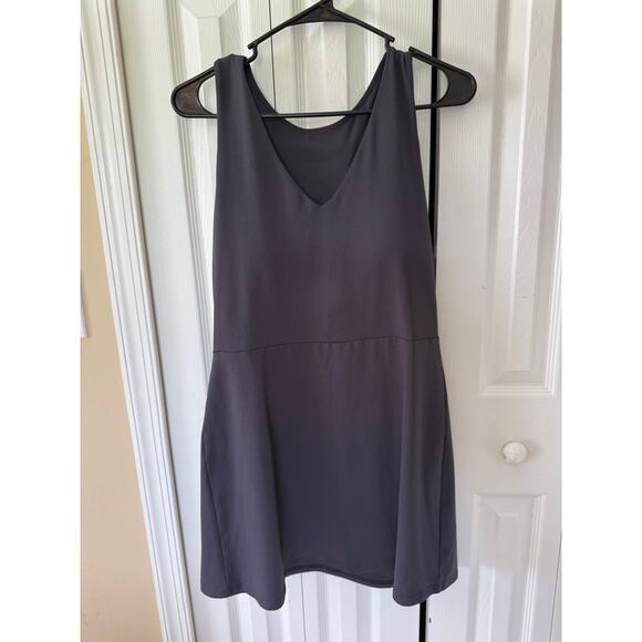 Fabletics On-the-Go Built-in Bra Gray Athletic Dress L - Picture 1 of 7